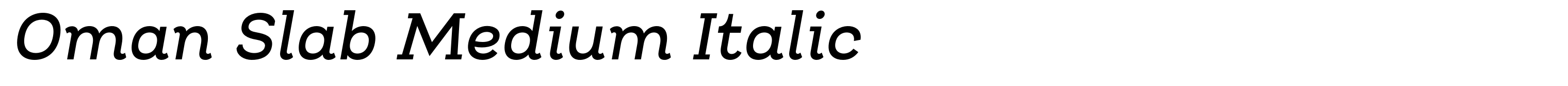Oman Slab Medium Italic